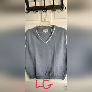 SDI Women's V-Neck Blue Golf Sweater Vest